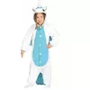 Hvit og blå enhjørningsjumpsuit til barn, Størrelse: 3–4 år (95–105 cm)