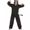 Svart panter-jumpsuitkostyme til menn