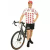 Sauciflex men's white and red cycling costume, Size: Large/X-Large