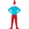 Papa Smurf-kostyme, stor voksenstørrelse