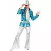Men's blue disco costume, Size: Medium/Large