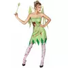 Blodig grønt fe-kostyme til kvinner, Størrelse: Small