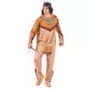 Beige and brown Indian costume for men, Size: One Size (42)