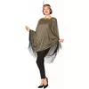Gyllen Charleston poncho-kostyme for kvinner