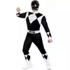 Adult Black Power Ranger Costume, Size: Medium