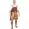 Roman gladiator costume with red cape for men