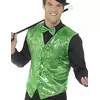 Adult green sequin vest, Size: Medium