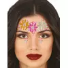Colorful flower adhesive face jewels