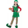 Luxury Christmas elf costume for girls, Size: 10-12 years (148 cm)