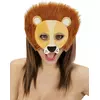 Halvmaske for voksen løve i plysj
