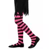 Children's pink and black striped tights, Size: 1-3 years (90/104 cm)