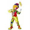 Multicolored clown costume for boys, Size: 7-9 years (120-130 cm)