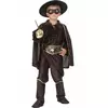 Black masked vigilante costume for boys, Size: 7-9 years (120-130 cm)