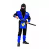 Blue ninja costume for boys, Size: 7-9 years (120-130 cm)