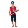 Guttekostyme med korsar og pirat, Størrelse: 7–9 år (120–130 cm)