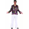 Men's multi-colored disco shirt, Size: L