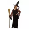 Black witch costume for girls Halloween, Size: 10-12 years (130-140 cm)