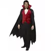 Vampire costume with cape for men Halloween, Size: Medium