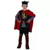 Boys' medieval king costume with velvet effect, Size: 10-12 years (130-140 cm)