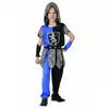 Blue and Black Knight Costume for Boys, Size: 7-9 years(120-130 cm)