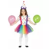 Girls' polka dot clown costume and tutu, Size: 5-6 years