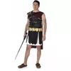 Black and gold Roman gladiator costume for men, Size: Large