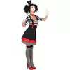 Svart og rødt mimekostyme til kvinner, Størrelse: Medium/Large