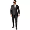 Mr. Solid black men's suit by Suitmeister, Size: XX-Large (EU 60-62)