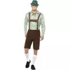 Grønt og brunt bayersk kostyme for voksne, Størrelse: Large