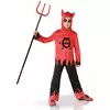 Devil costume with moving eyes for boys, Size: 5-6 years (110 to 116 cm)