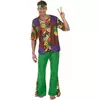 Hippie flower power costume for men, Size: X-Large