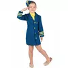 Girl's flight attendant uniform costume, Size: 4-6 years (110-120 cm)