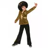 Boys' Gold Sequin Disco Costume, Size: 10-12 years (L)