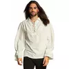 Men's white pirate blouse, Size: Medium/Large (50/52)