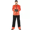 Rødt og gull kinesisk kostyme for menn, Størrelse: Large (52-54)