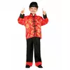Red Chinese costume for boys, Size: 5-6 years (110-115 cm)