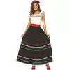 Long Mexican costume for women, Size: Large (42-44)