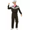 Complete black and white cowboy costume for men, Size: Medium