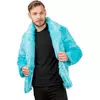 Adult blue faux fur coat, Size: Medium