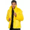 Adult yellow faux fur coat, Size: Small