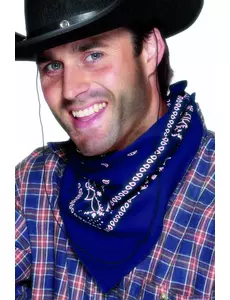 Blå biker- eller cowboy-bandana