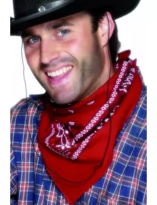 Rød cowboy-bandana