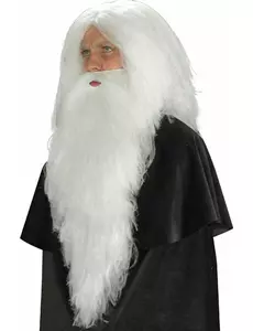 Voksen langt hvitt skjegg