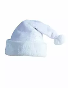Hvit julenissehatt for voksne