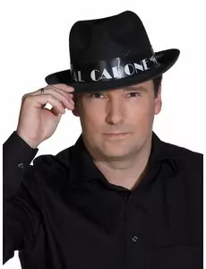 Al Capone svart voksen borsalino lue