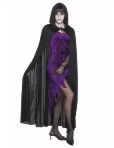 Svart vampyrkappe til voksne Halloween