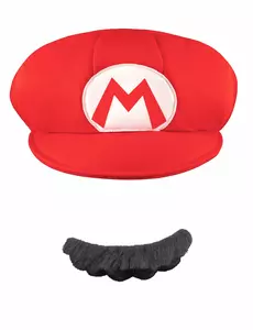 Voksen Mario-caps og bart