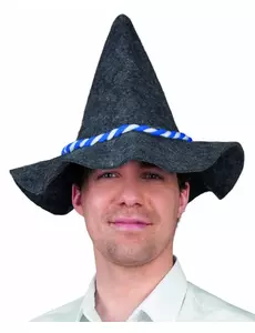 Bayersk hatt for voksne med blå og hvit snor