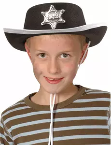 Barnas svarte cowboyhatt
