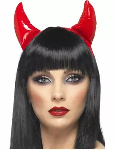 Voksne røde djevelhorn Halloween